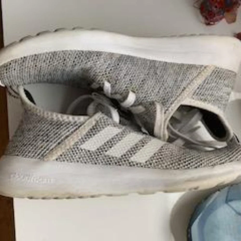 Adidas Womens Cloudfoam Pure DB0695 Gray Running Shoes Sneakers Size 7